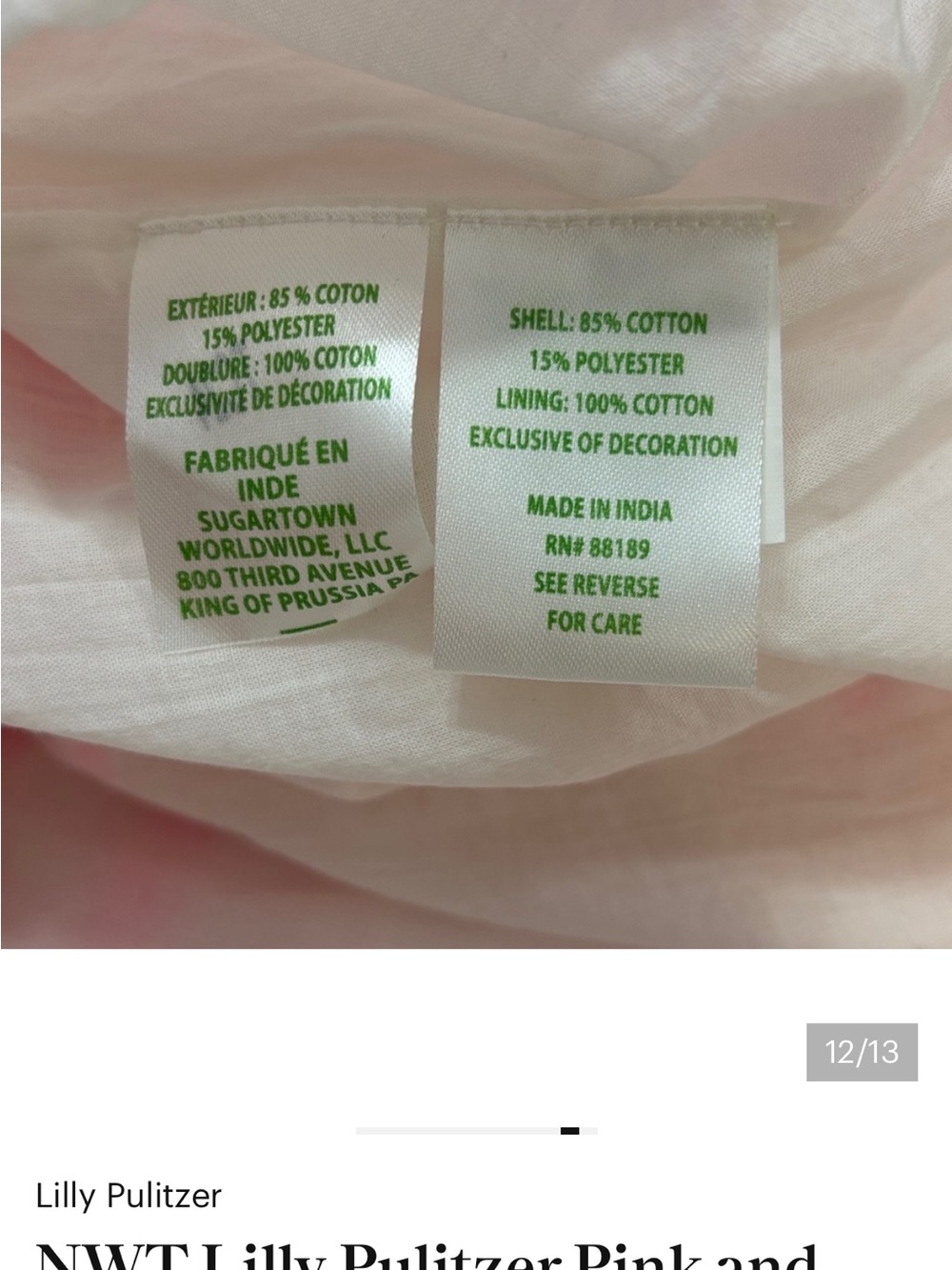 NWT Lilly Pulitzer Pink and White Striped Tie-Waist Maxi Dress - Picture 11 of 12